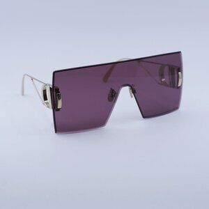 Dior 30MONTAIGNE M1U B0D0 Sunglasses Gold Shield Frame, Burgundy Lenses